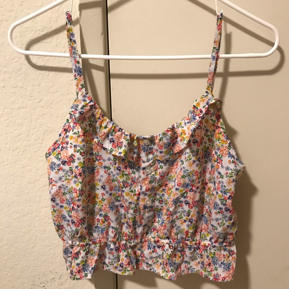 🍃🌼3/$20 Forever 21 Floral Crop Top (S)